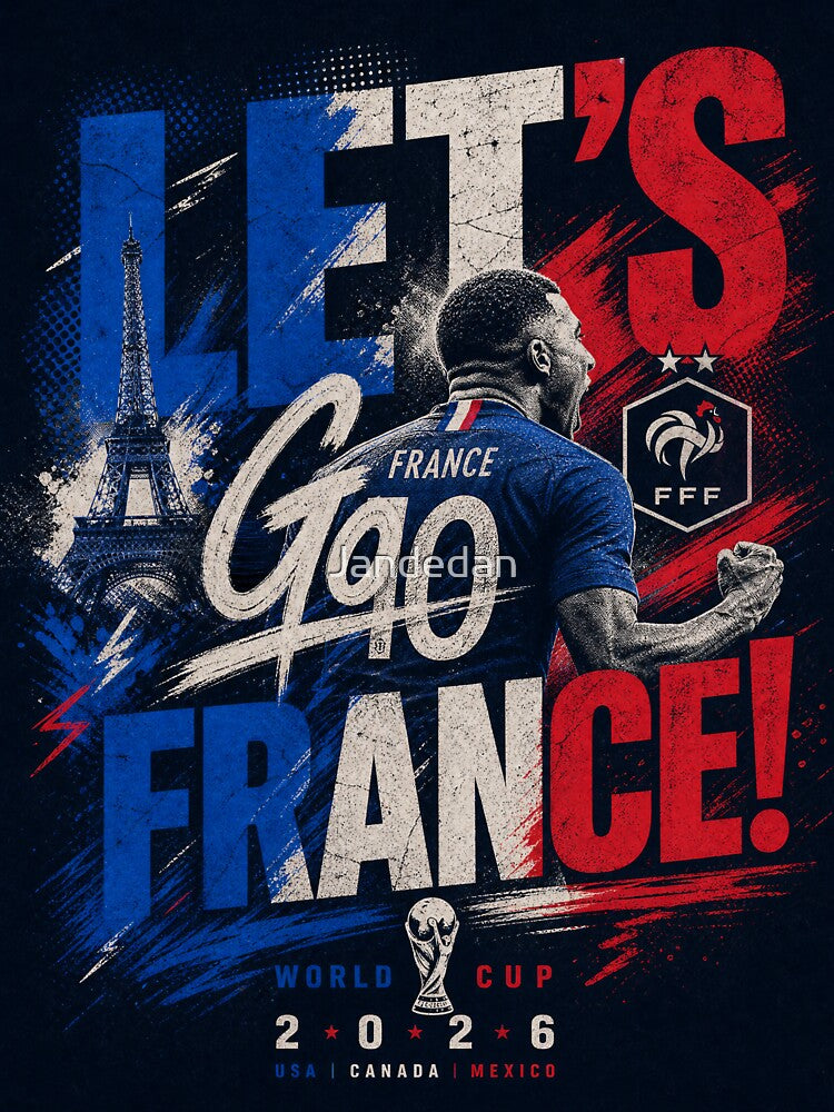 World Cup 2026 | Let’s Go France Distressed Graphic by Jandedan