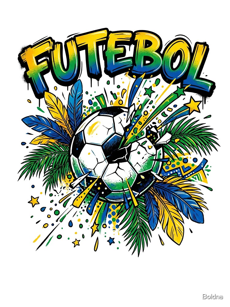 Brazil Carnival Football Shirt Futebol Fan Vibrant Graphic Tee World Cup 2026 by Boldna