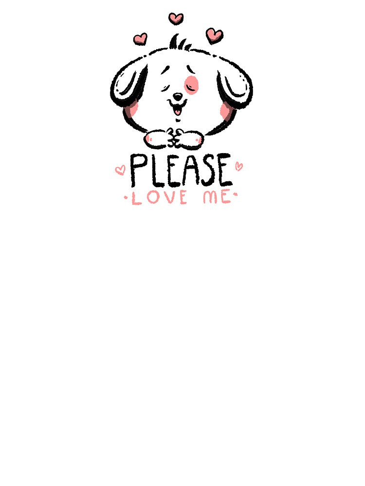 please love me - cute cartoon chubby bunny rabbit by hayrpictures