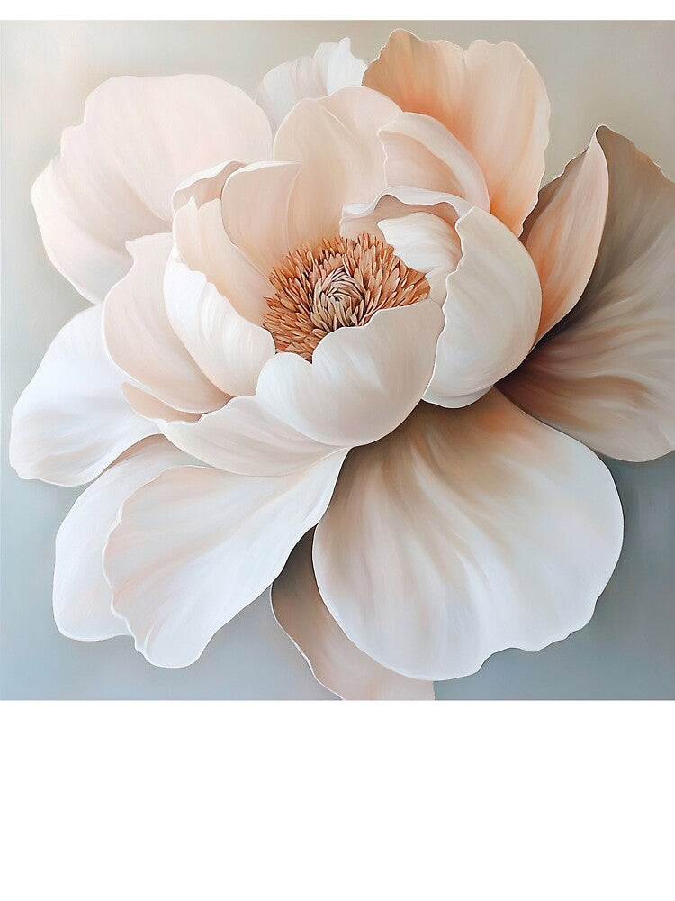 Abstract Floral Print Cloud White Blush by BestVarieties