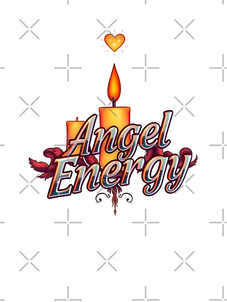 Y2K Chrome “Angel Energy” Text – Shiny Aesthetic Sticker Design by DreamyDesigns17
