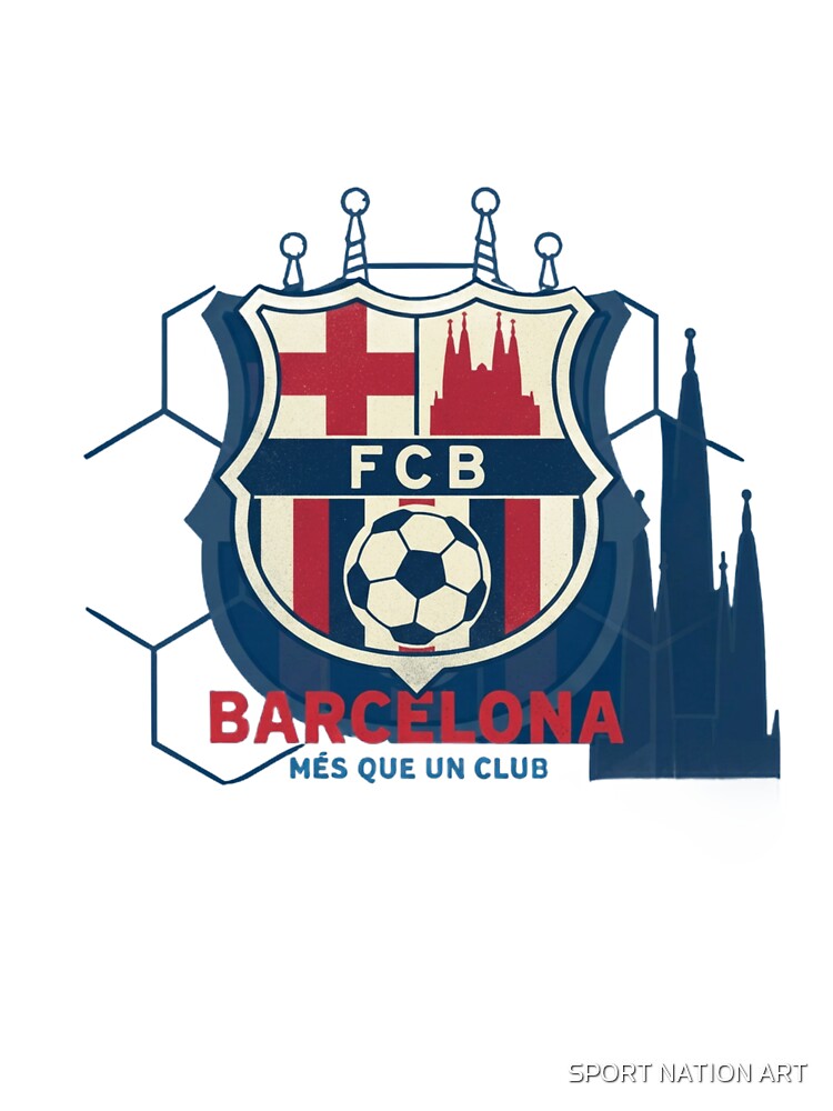FCB Minimalist - Football Fan Design by SPORT NATION ART