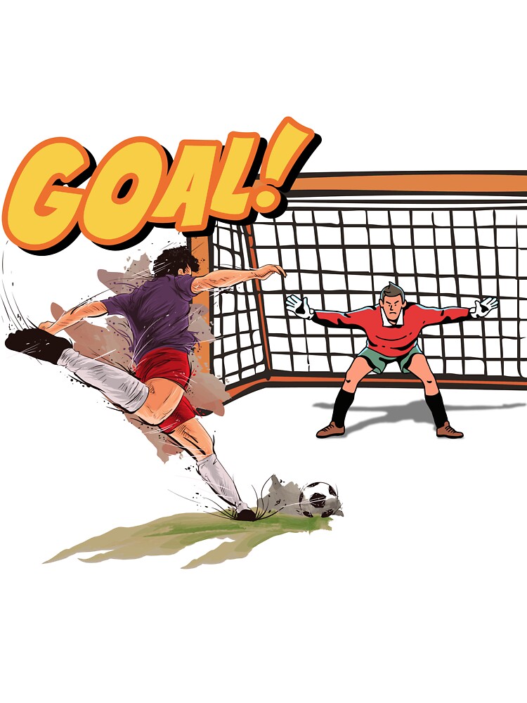 Vintage Comic Style Soccer Goal Graphic by E20STUDIO