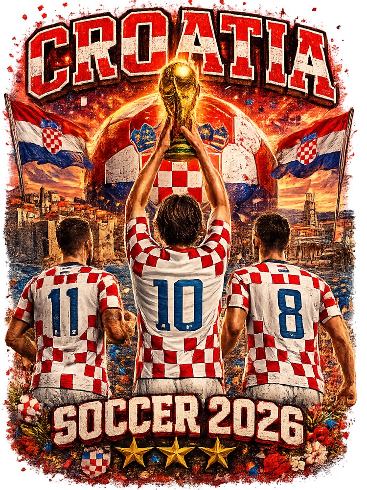 Croatia Soccer 2026 Shirt – Croatian Football Fan Gift by UrbanPrintVibes