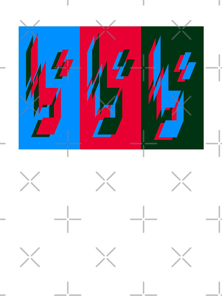 bbb (Blue, Red, Black/Green) by LowResDesigns