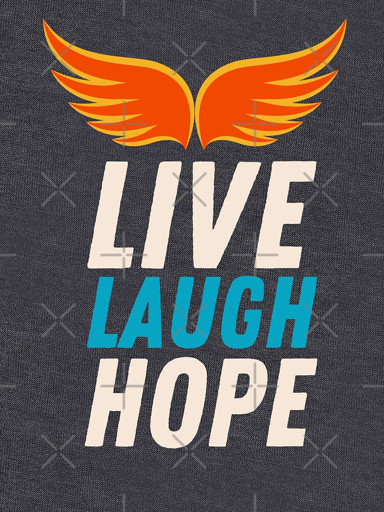 Live Laugh Hope - Short Motivational Saying | Colorful Stylish Hope Typography by Delandor