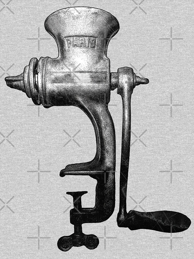 Vintage Cast Iron Hand Crank Meat Grinder by Ghoul Enterprises