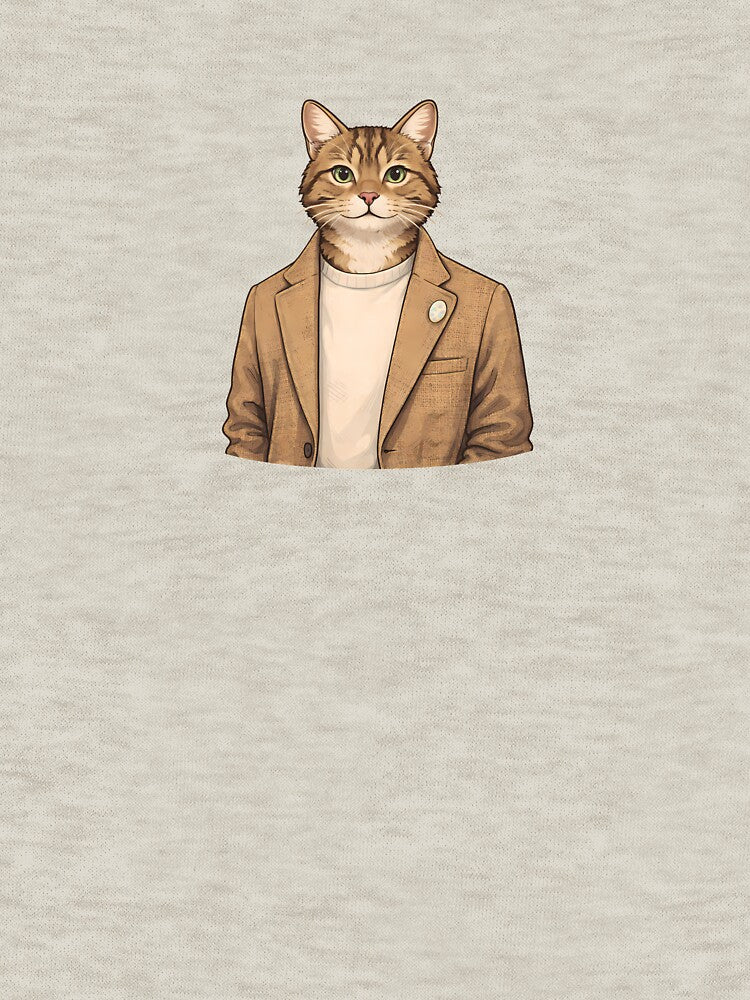 Quiet Cat in Oversized Blazer Illustration by Ombrya