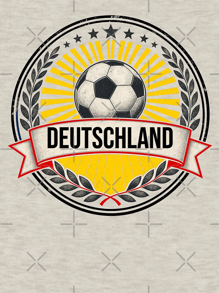 Germany Vintage Soccer Crest — Retro Deutschland Football Badge Fan Emblem by icemanphotos