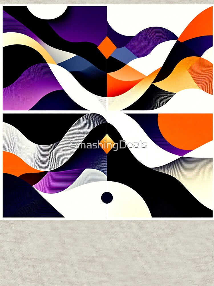 prismatic rhythm 4 color abstract colorful geometric design by SmashingDeals