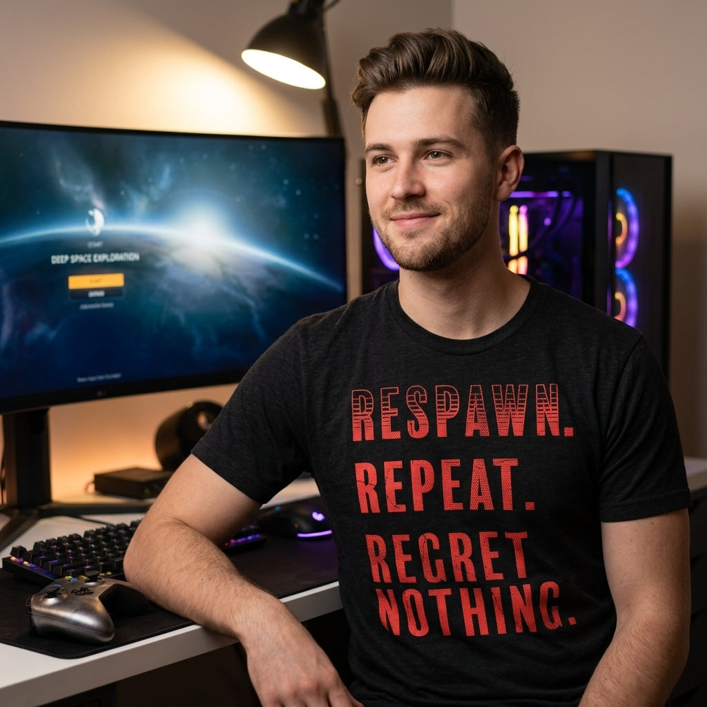 Respawn Repeat Regret Nothing Men's T Shirt