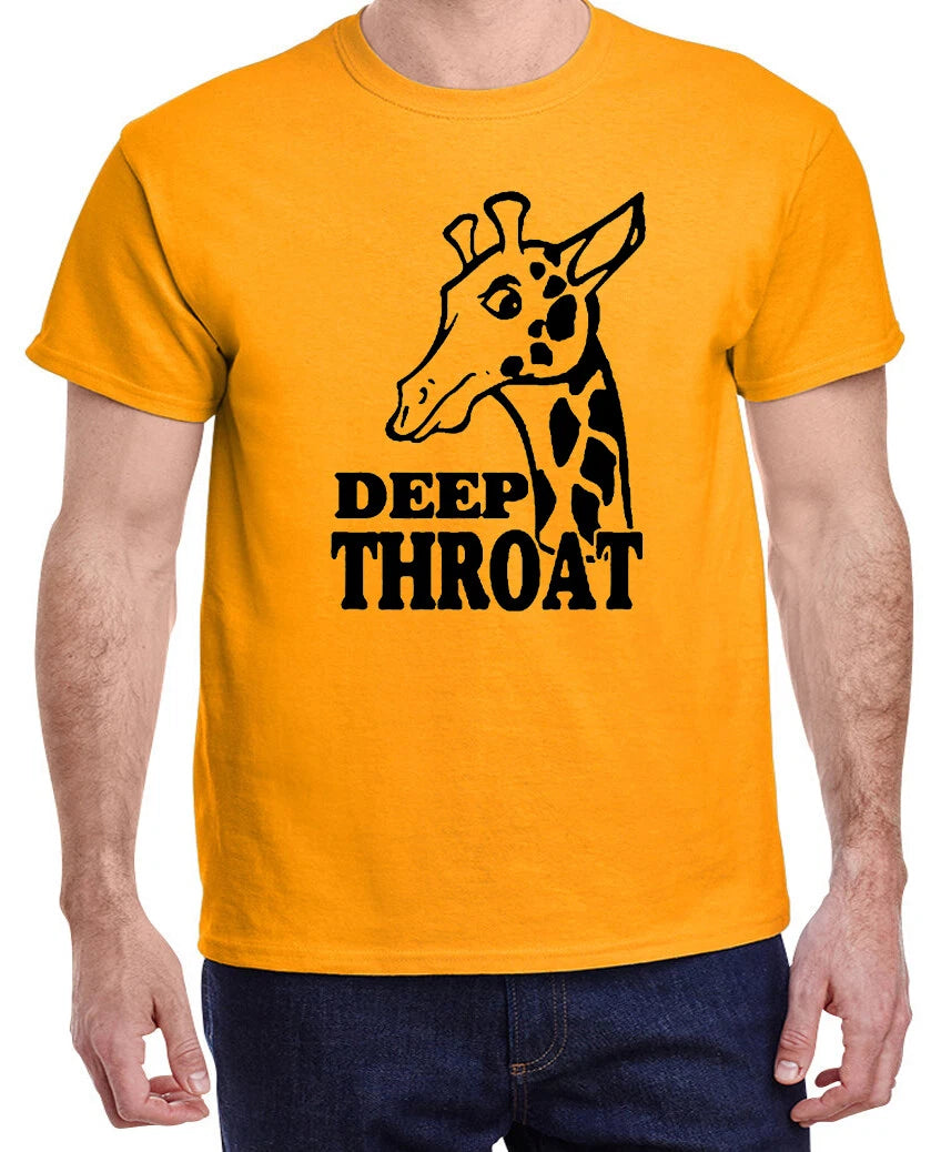 Giraffe Funny Rude T-shirt Adult Humor Mens Graphic Tee Clothing Apparel Gifts