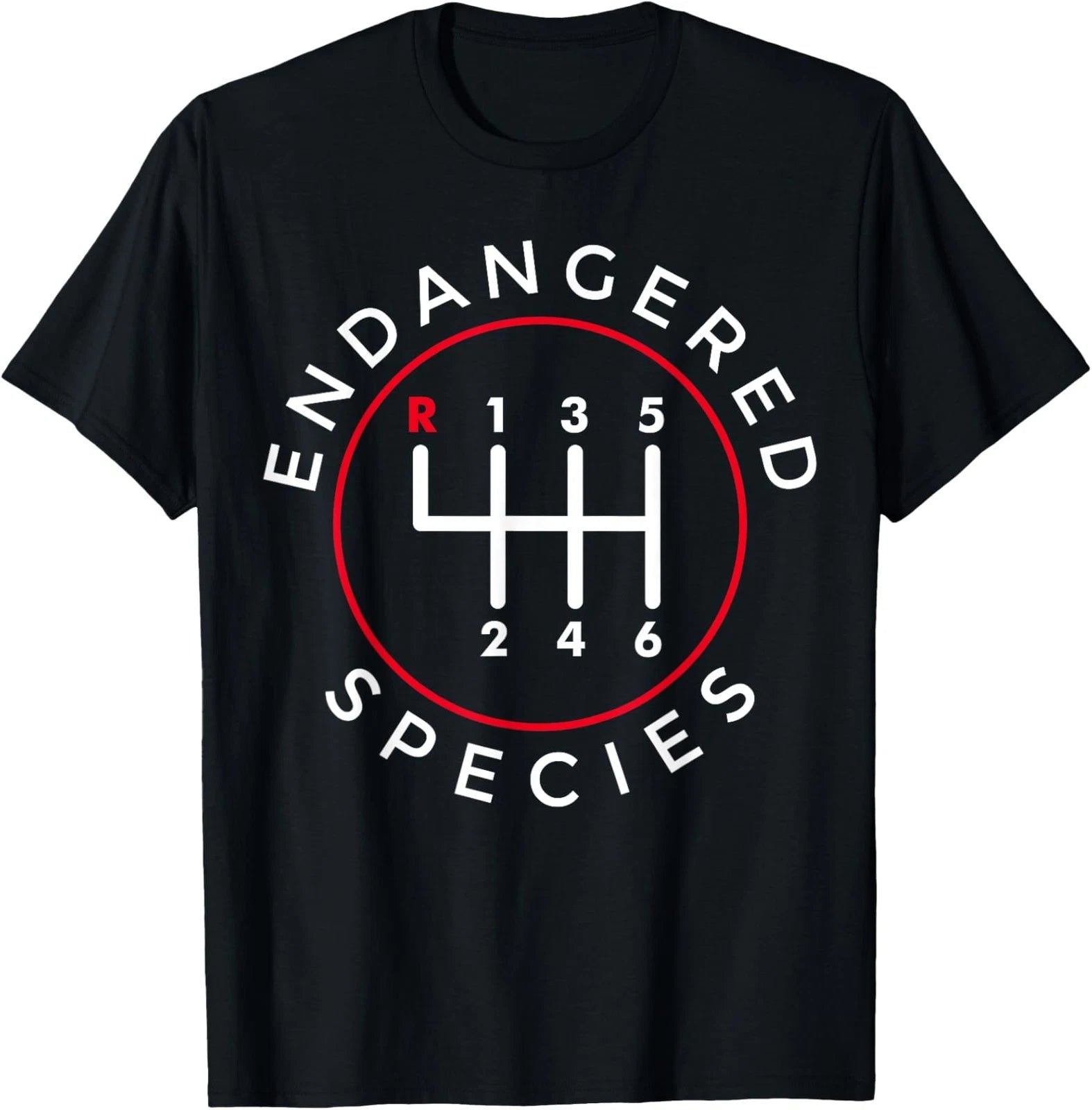 Endangered Species Manual Gearbox Stick Shift 6 Speed T-Shirt