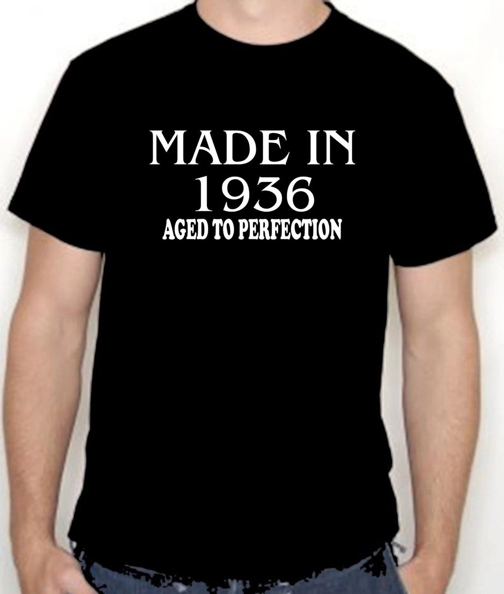 90th BIRTHDAY T-shirt / Tee / Made in 1936 Aged To Perfection / UNISEX / S-XXL