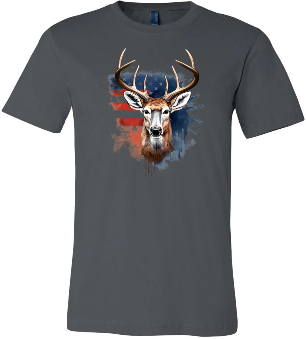 Buck Deer US Flag Soft Premium T-shirt