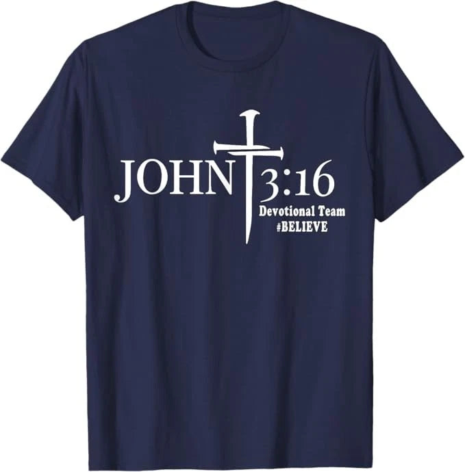 John 3 16 Devotional Team God Christian T-Shirt