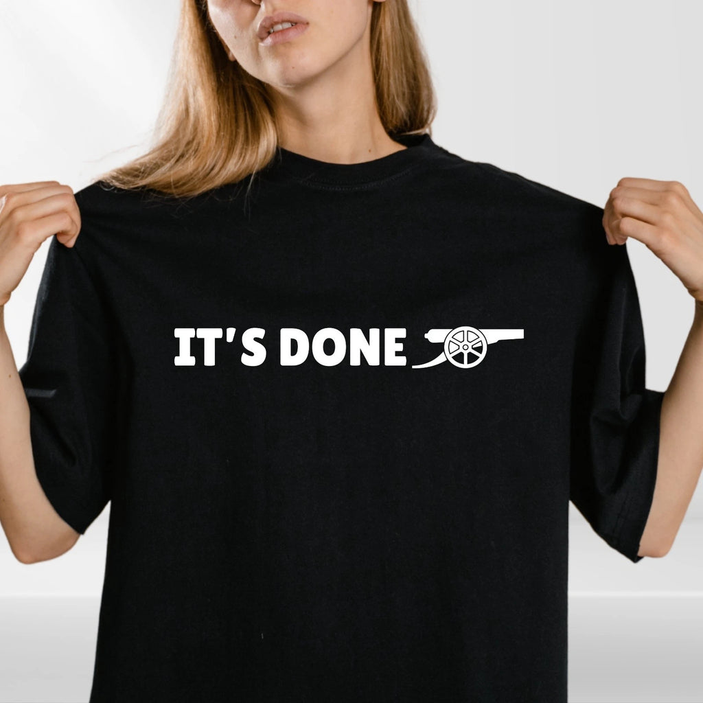 Its Done Cannon Graphic T Shirt Football Fan Celebration Unisex Gift Tee