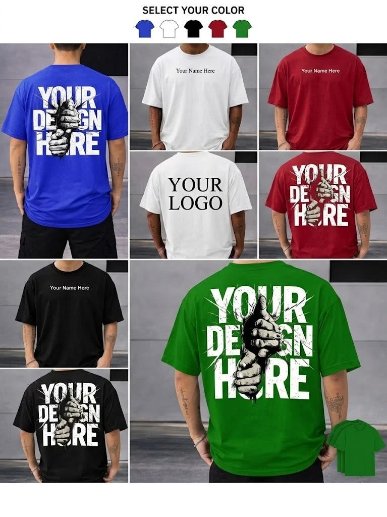 Personalised T-Shirt Custom Printed Text Photo Logo Stag Do Hen Party Unisex Top