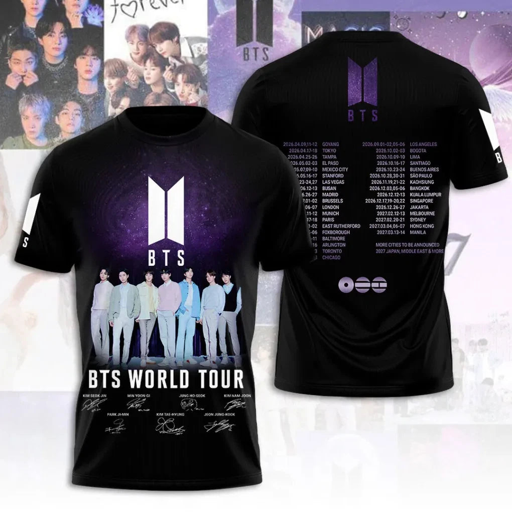 BTS World Tour 2026 AOP 3D T-Shirt