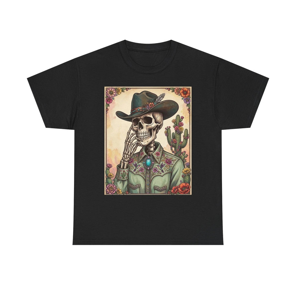 Cowboy Skeleton Tee | Western Skull, Cactus, Vintage Tattoo Art