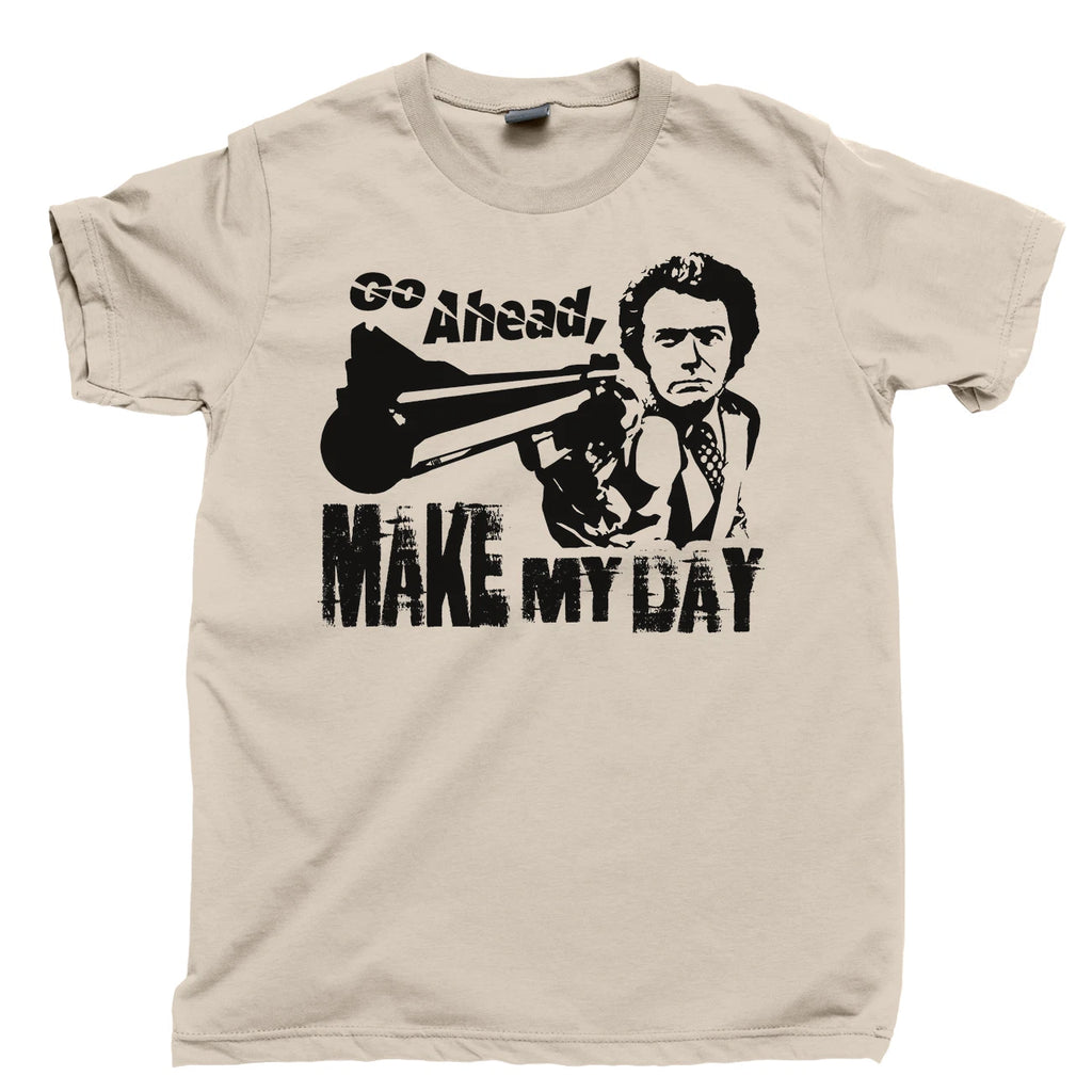 MAKE MY DAY T Shirt Dirty Harry Clint Eastwood Movie Tee DVD Blu Ray Collection