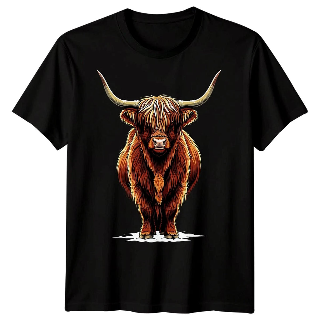 Highland Cow Highland Cattle Animals Mens T-Shirt Scottish Farm Animal