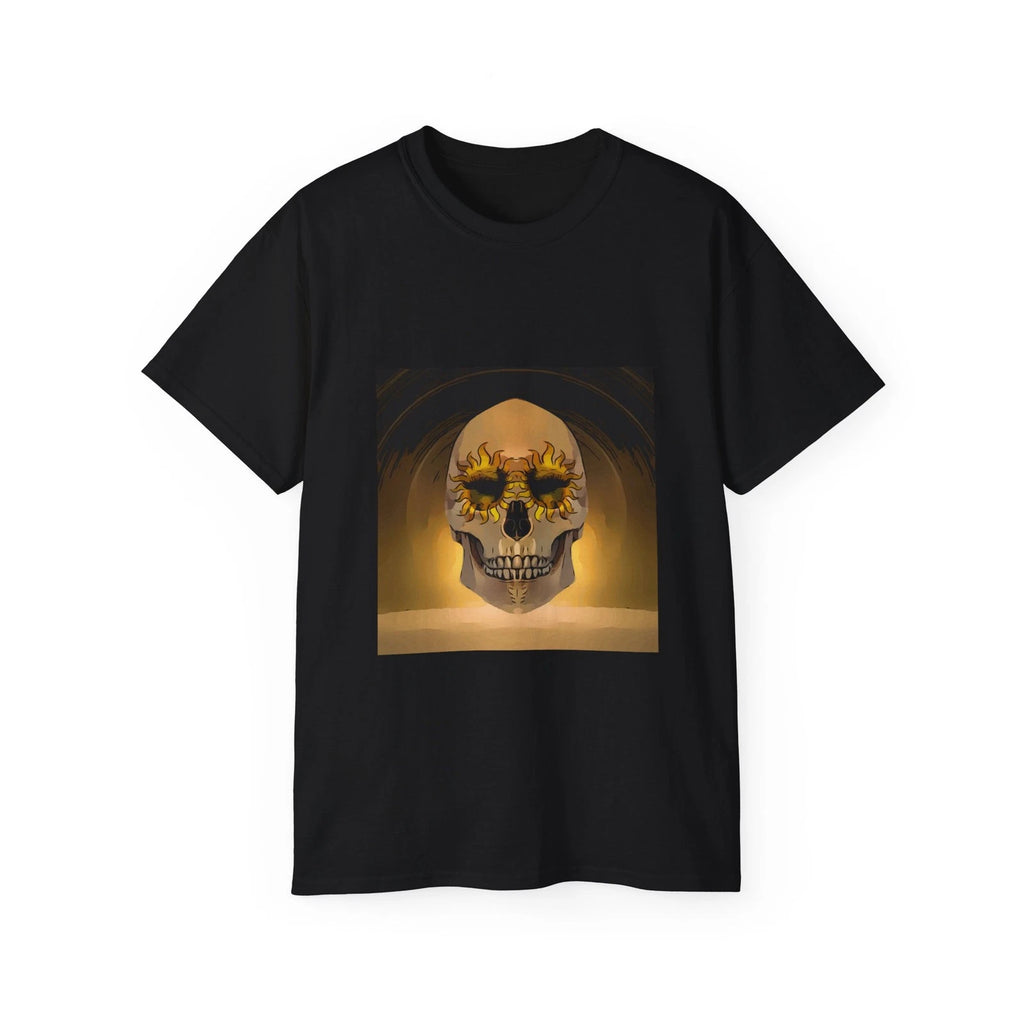 Skull Golden Gothic Gold Skeleton Halloween | Custom Graphic T-Shirt