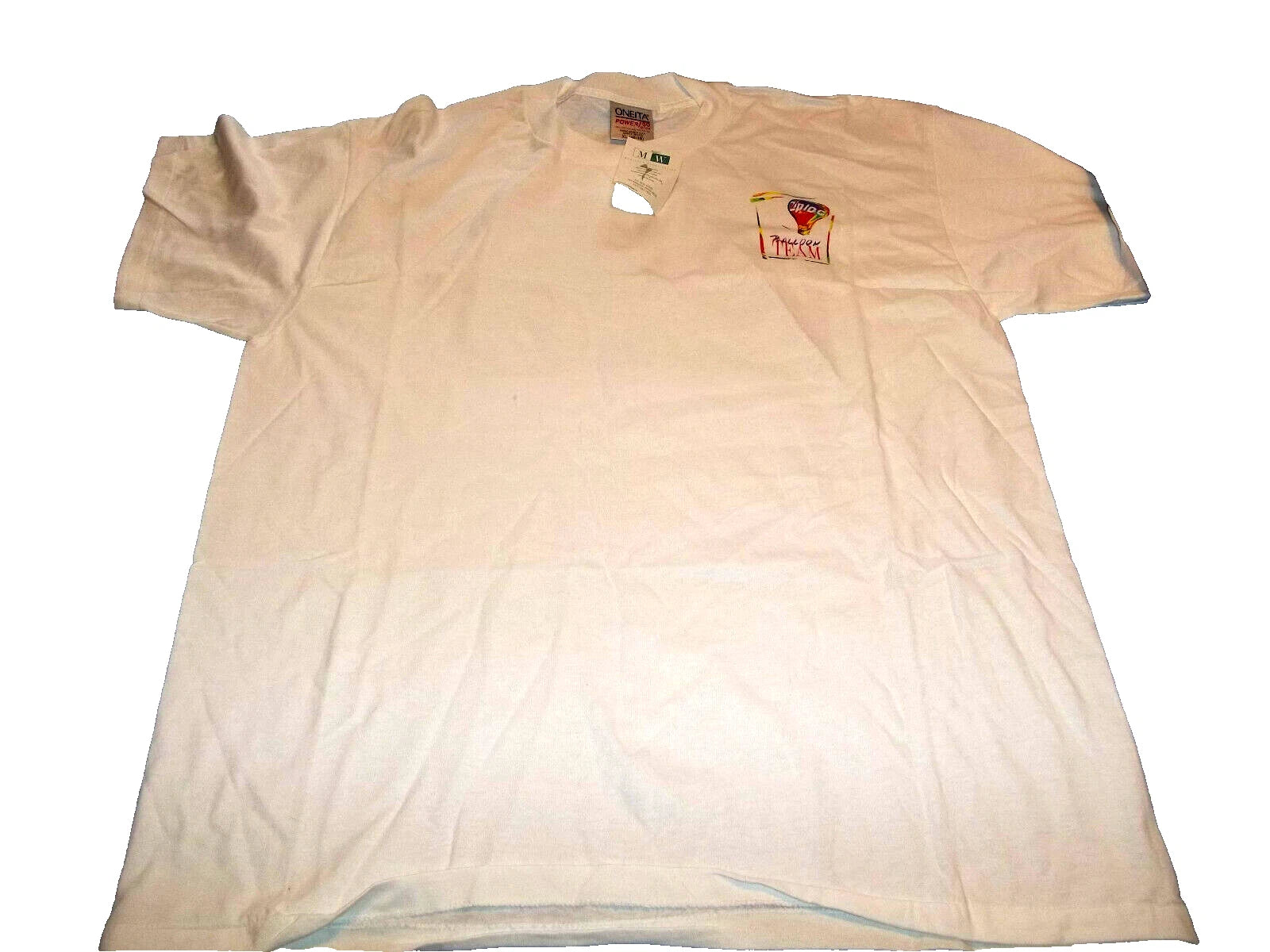 vintage Ziploc hot air Balloon Team white double sided T-Shirt Size XL ONEITA