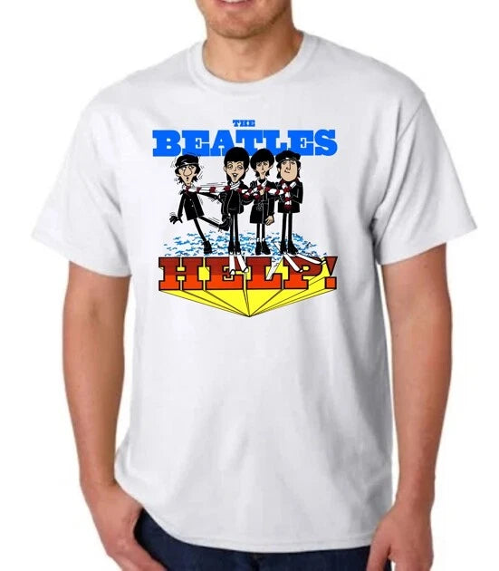 THE BEATLES SATURDAY MORNING CARTOON HELP! VINTAGE REPRODUCTION T-SHIRT TEE