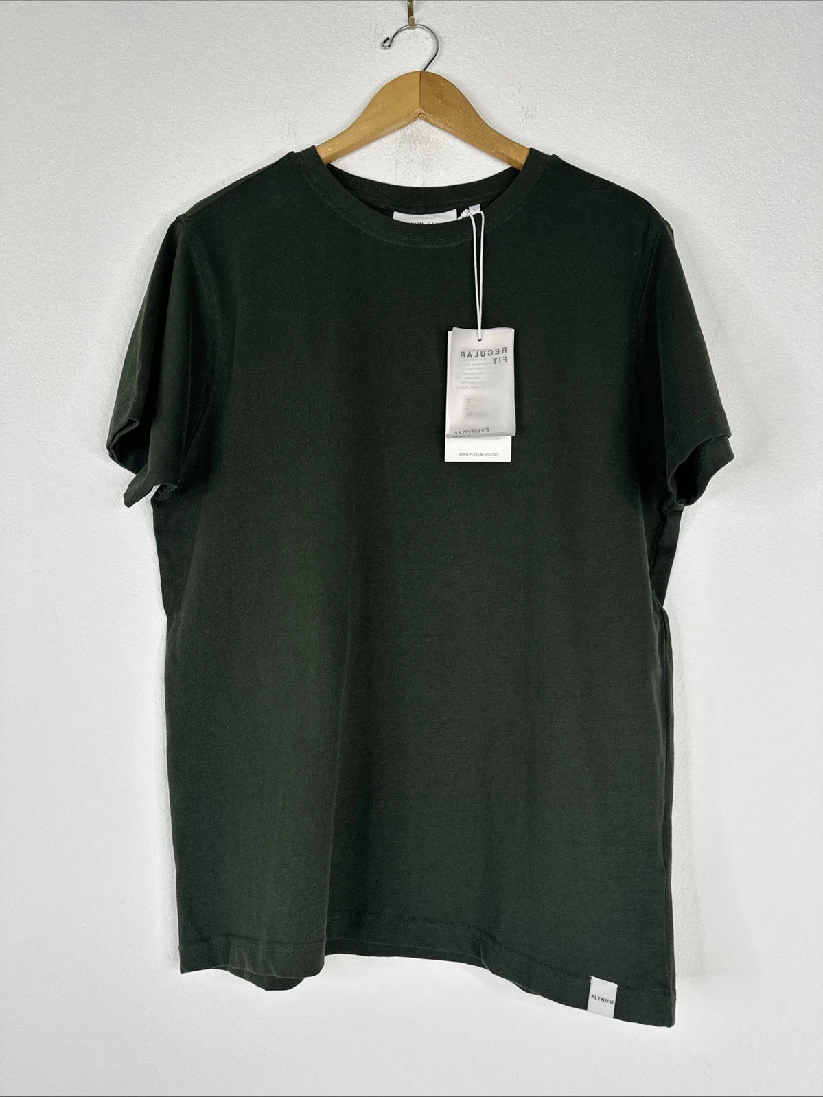 Plenum Studio Shirt Mens L Green T Shirt Premium Brand MSRP $80 New w/Tags!