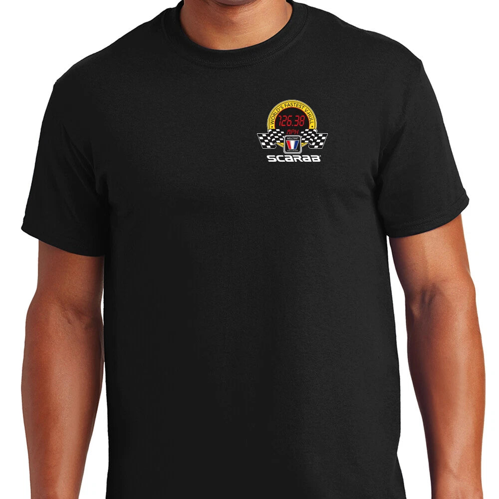Wellcraft SCARAB V-Hull Short Sleeve T-shirt Front crest and back