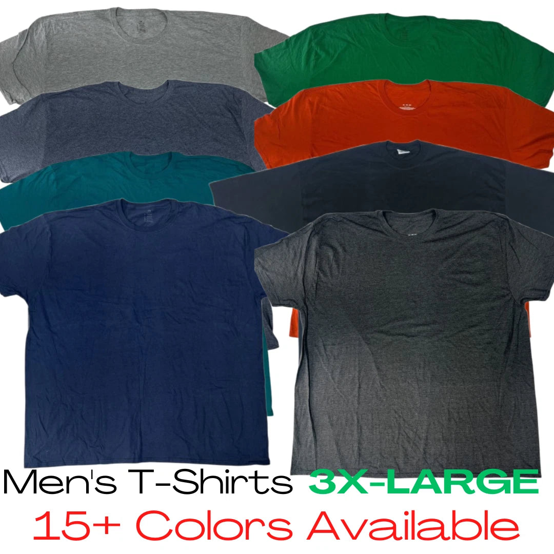 BIG AND TALL MEN'S 3XL SHORT SLEEVE TEE BLANK COTTON T SHIRTS HIGH QUALITY ✔️✔️