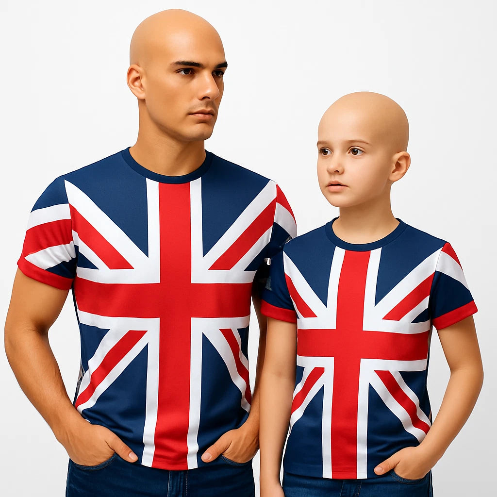 Union Jack T-Shirt – Crew Neck – Sizes XS to 3XL for Celebrations & Events