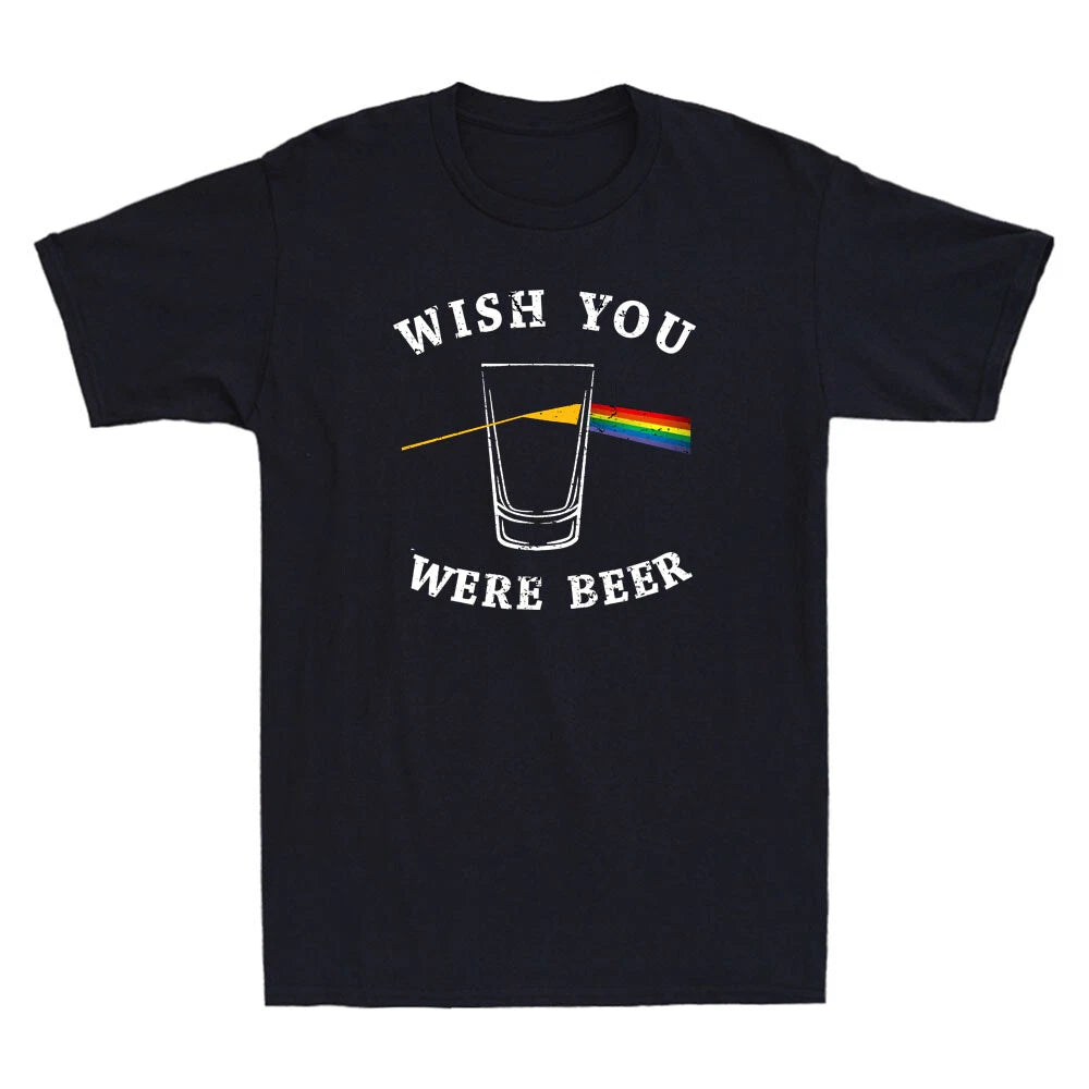 Wish you Were Beer Shirt Funny Beer Drinker Quote Graphic Vintage Men's T-Shirt