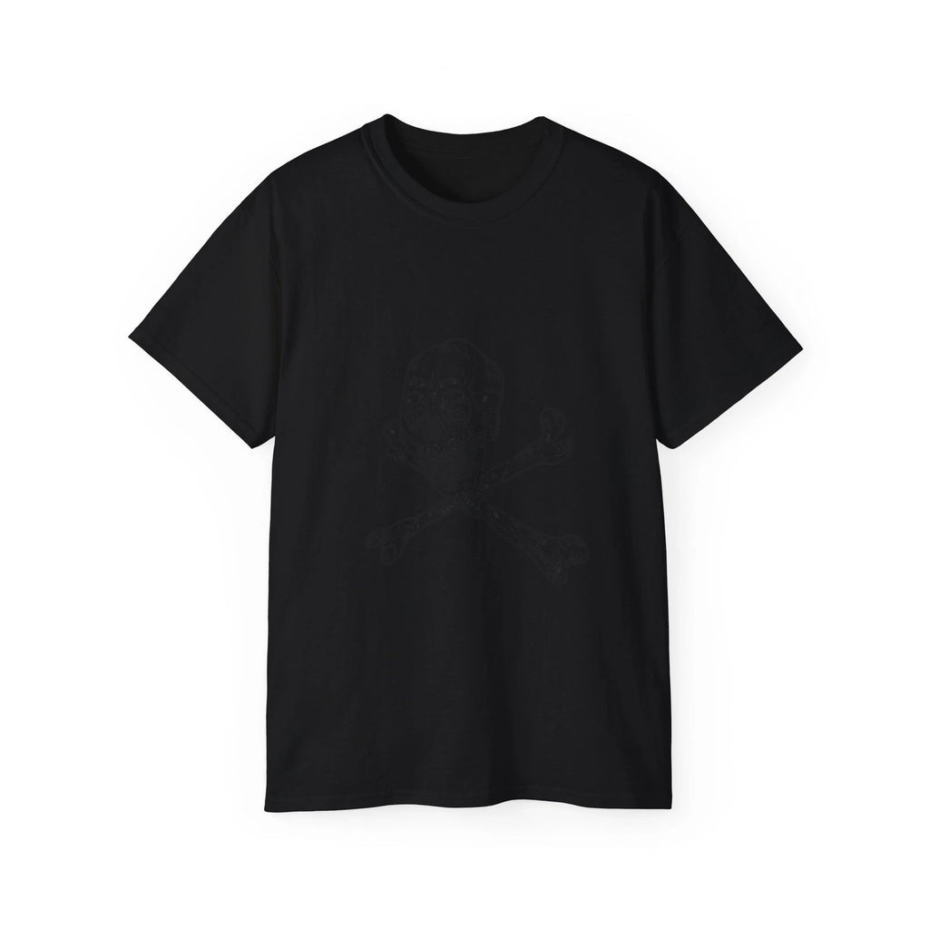 Skull Bones Skull And Bones Cartoon Line Art | Custom Graphic T-Shirt
