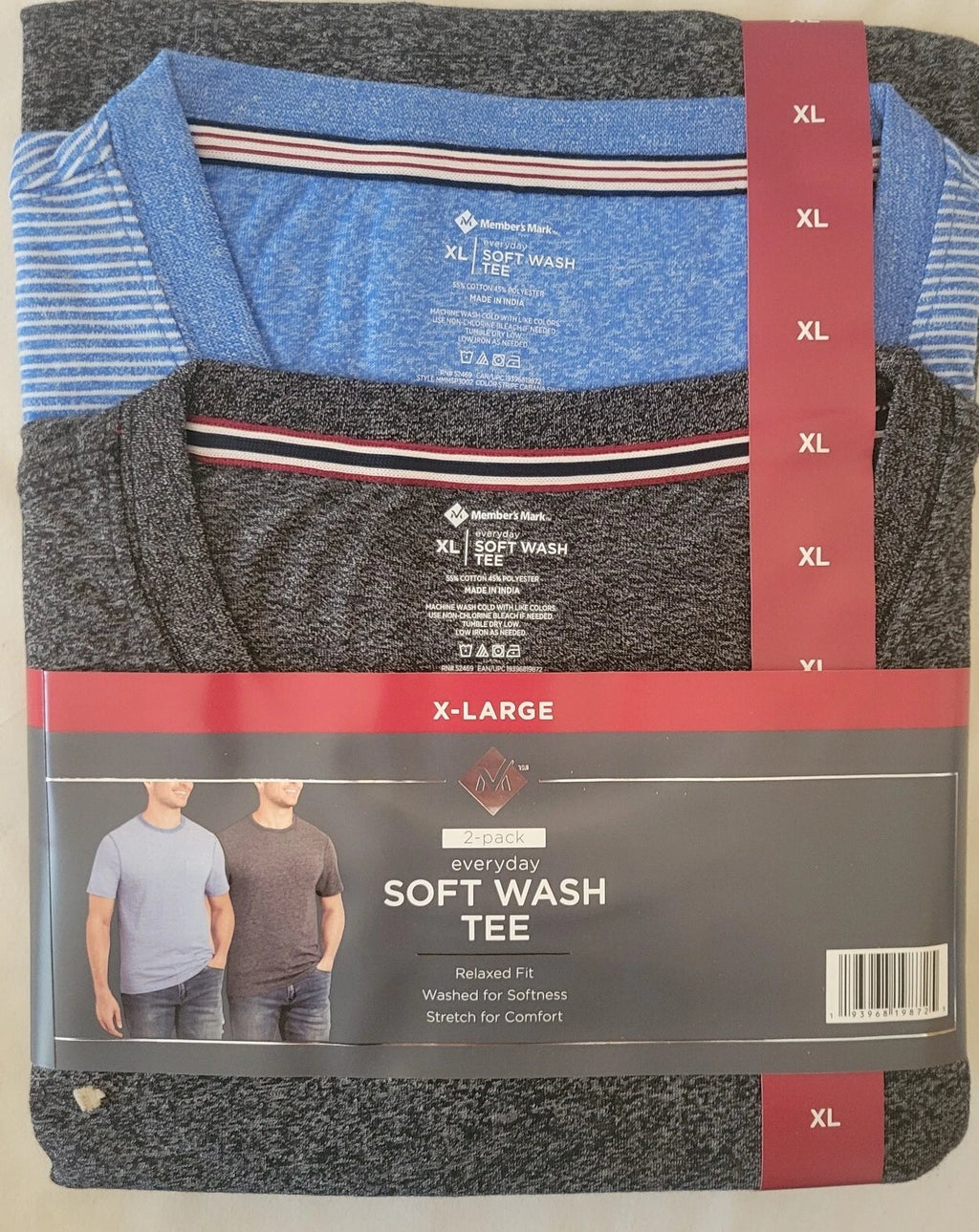 Member's Mark Men's Everyday Soft Wash Pocket Tshirt Tee 2 Pk Sz XL NWT