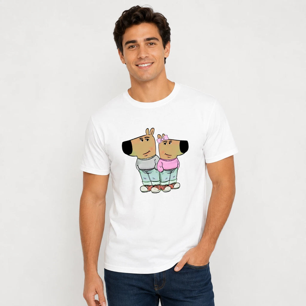 Funny Meme Cartoon T-Shirt White Novelty Tee Casual Top Gift Shirt