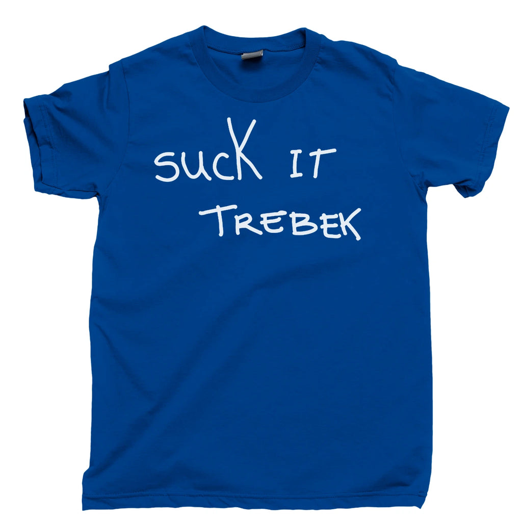 SucK It Trebek T Shirt Snl Celebrity Jeopardy Connery Reynolds Buck Futter Tee