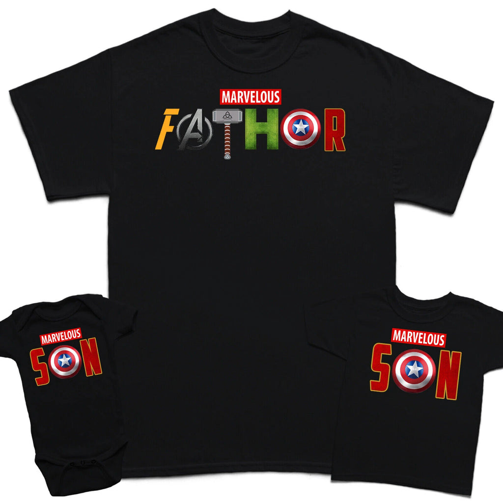 Fathers Day T-Shirt Son Kids Baby Matching T-Shirts Top #FD