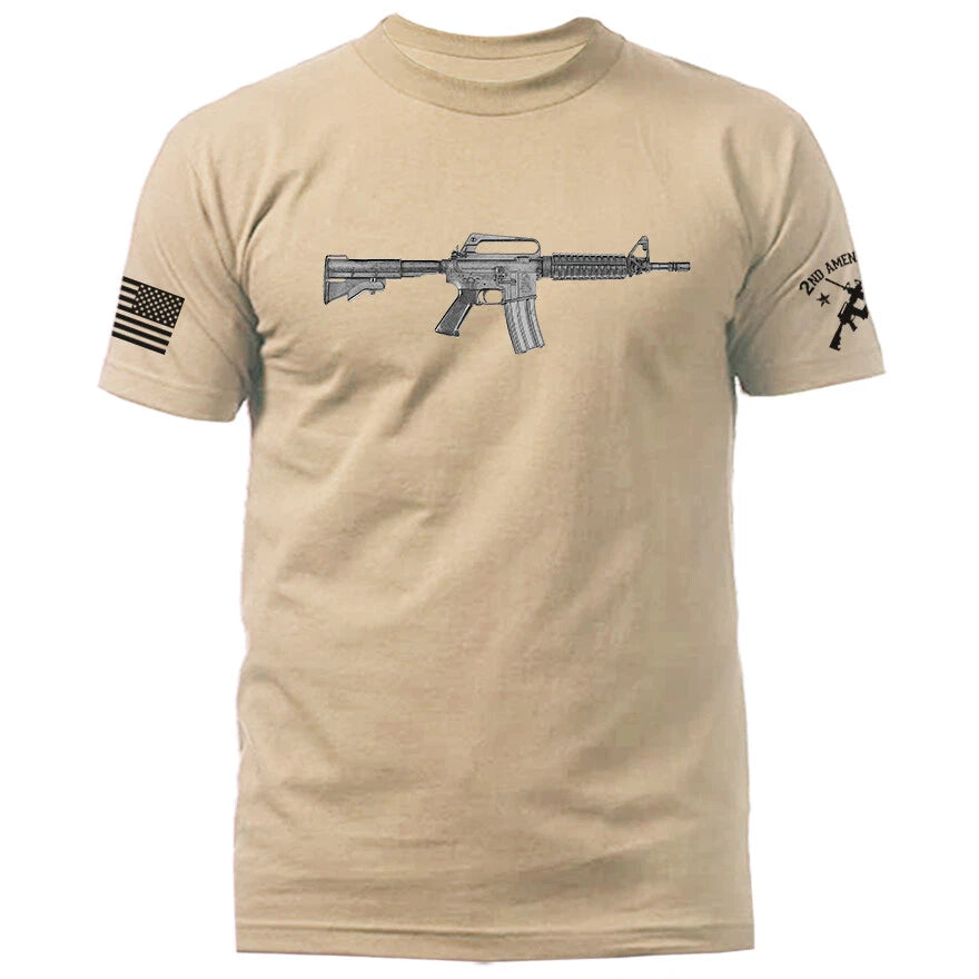 AR-15 2nd Amendment American Pride Gun Patriotic Graphic T-shirt