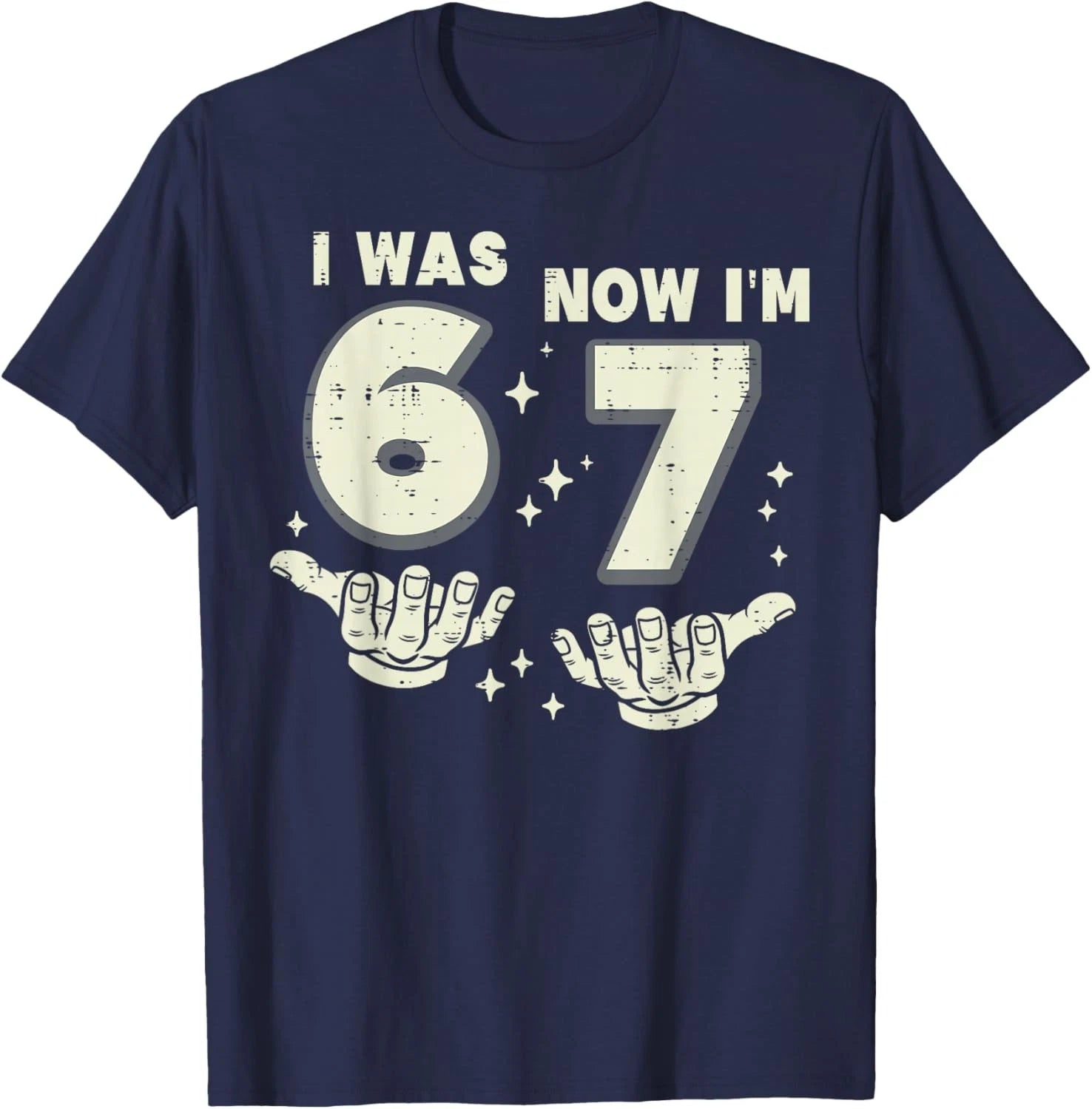 7th Birthday I was 6 Now Im 7 Six Seven 6 7 Meme Kids Boys Unisex T-Shirt