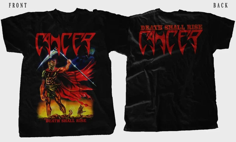 New D T G Printed T-Shirt - CANCER Death Shall Rise Graphic Tee - Sizes S-5XL