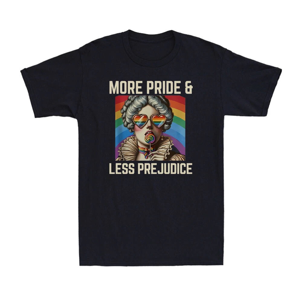 More Pride Less Prejudice LGBT Proud Ally Rainbow Pride Vintage Unisex T-Shirt
