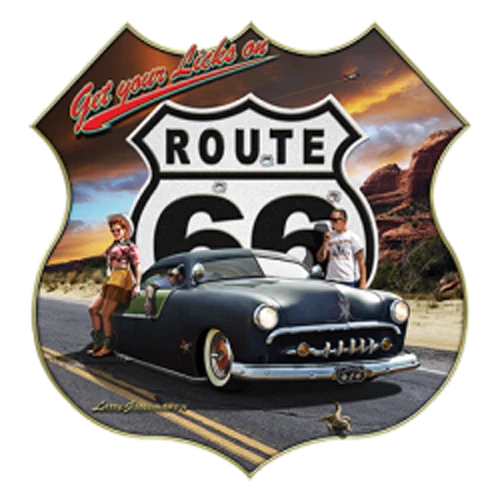 Route 66 Lead Sled Hot Rod T-shirt 100% Cotton Small to XXXXXL