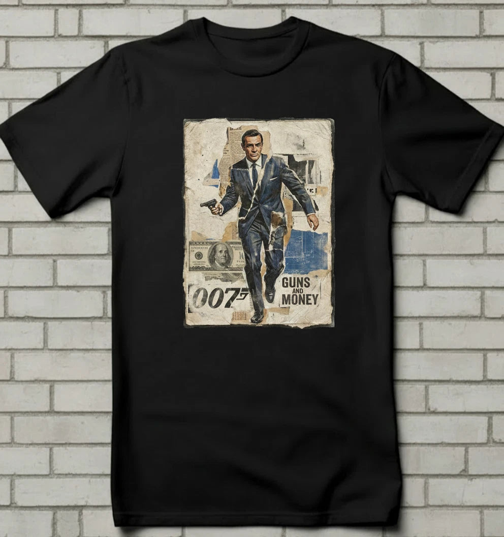 James Bond 007 CUSTOM T-Shirt Size S-5XL