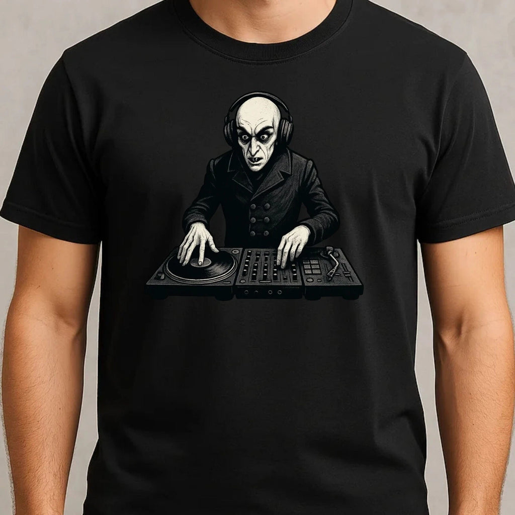 Mens Nosferatu DJ Motif Cotton T-Shirt Size S to 5XL