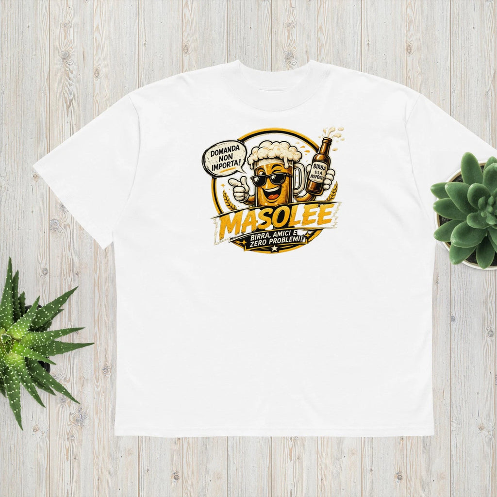 Unisex organic oversized high neck t-shirt