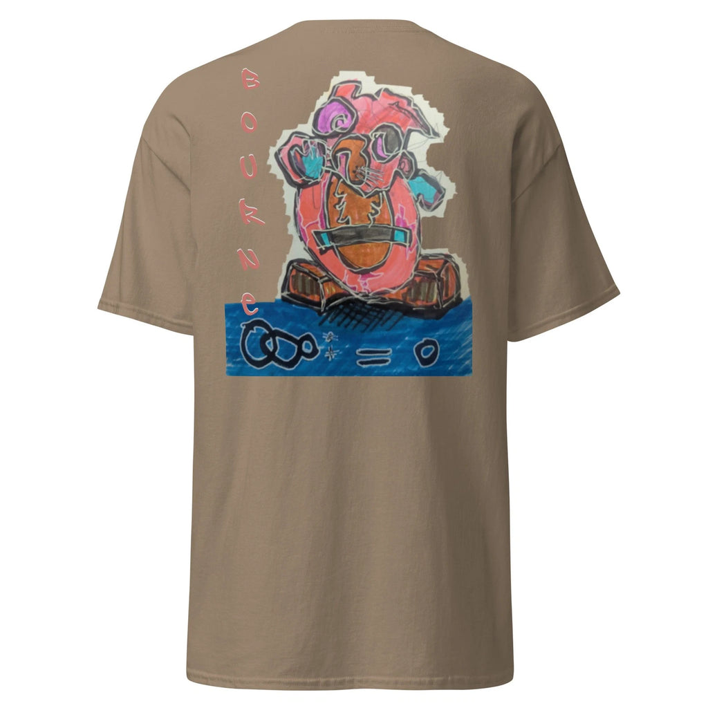 Khaki graphic t-shirt Skater Art