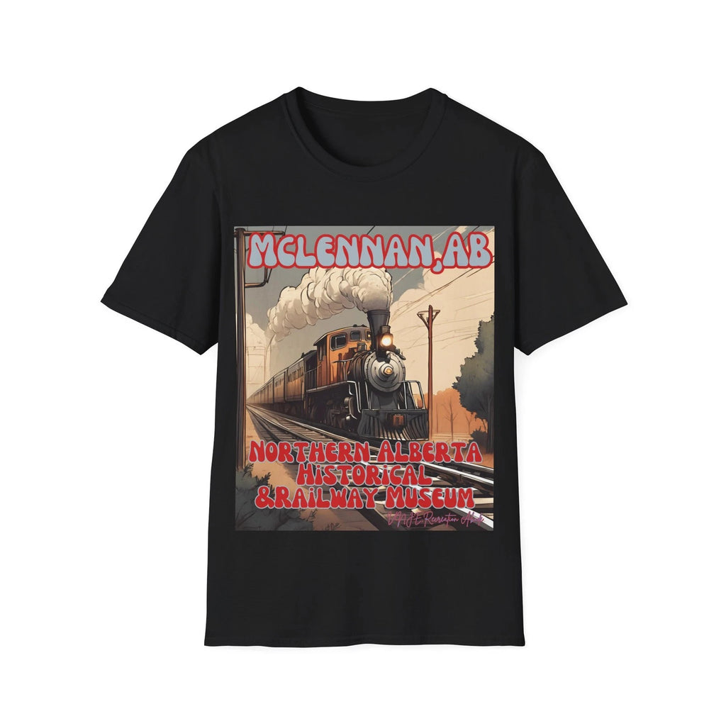 Vintage Steam Locomotive Train Tee | Railroad Poster Graphic T-Shirt