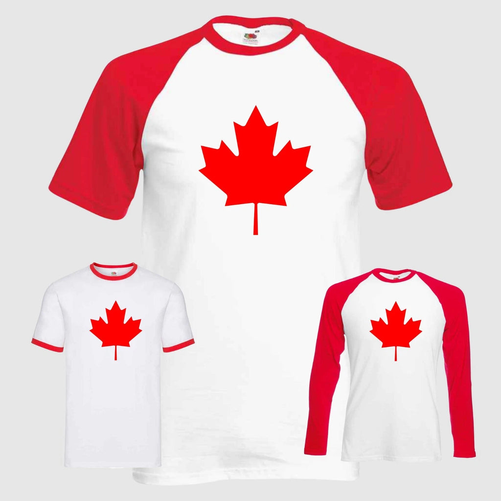 CANADA T-Shirt Printed Maple Leaf Canadian National Flag Hockey Basketball Tops